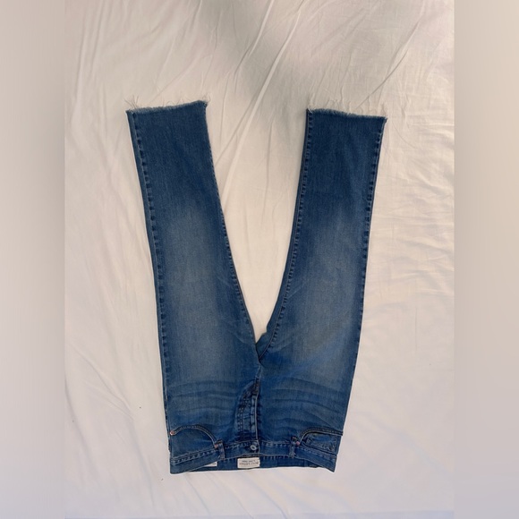 NILI LOTAN x SHOPBOP Mid Rise Boyfriend cropped jeans raw hem size 29 - Picture 3 of 7